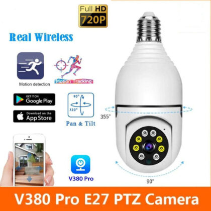V380 PRO E27 360 Degree 1080P IP Camera_Wireless Home Security Camera